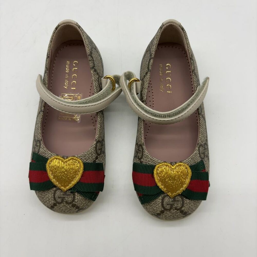 Gucci Heart Bow Mary Janes